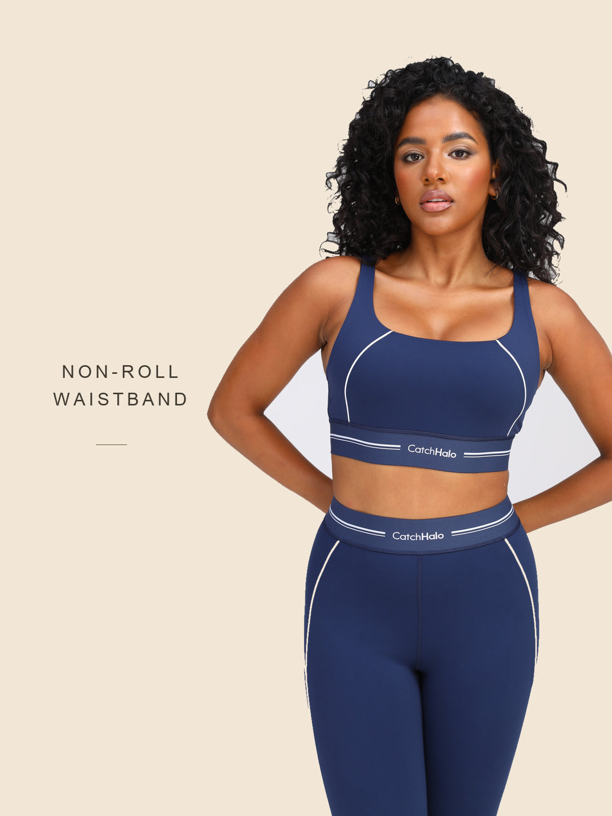 Contrast Band Yoga Legging | CW510