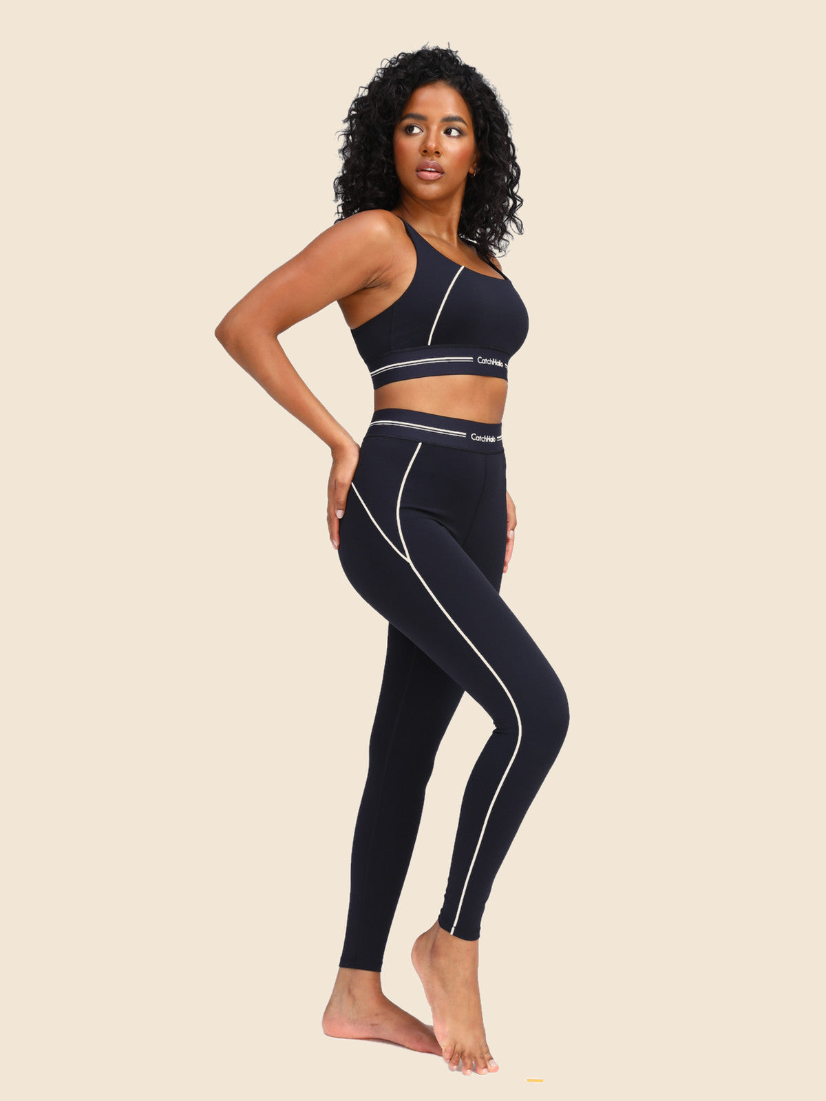 Contrast Band Yoga Legging | CW510