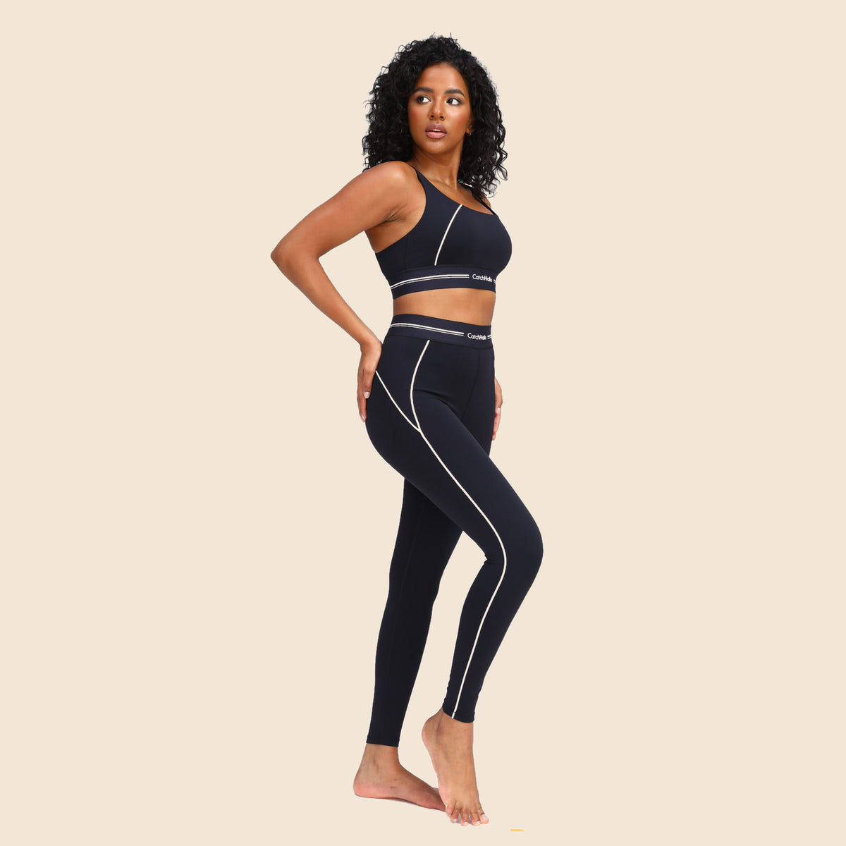 Contrast Band Yoga Legging | CW510