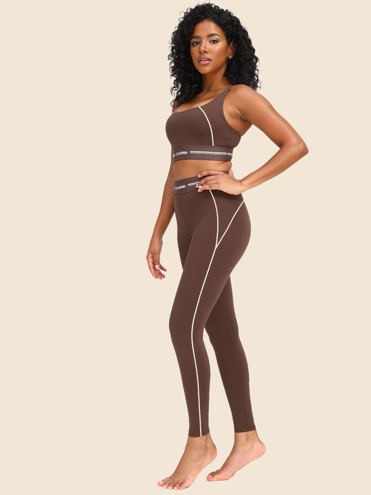 Contrast Band Yoga Legging | CW510